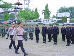 Polres Lampung Utara Laksanakan Apel Gelar Pasukan Ops Lilin Krakatau 2023