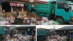 Langkah Jitu, UPTD Dinas Pasar Sewa Dump Truck Bersihkan Sampah di Area Pasar Baru Kedondong